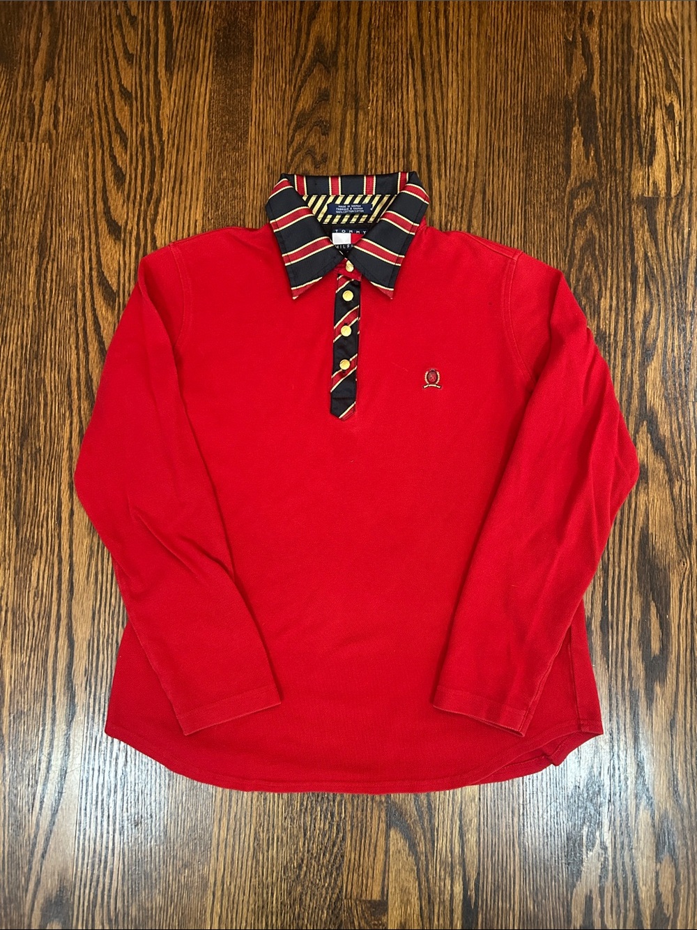 Vintage 90s Tommy Hilfiger Long Sleeve Polo